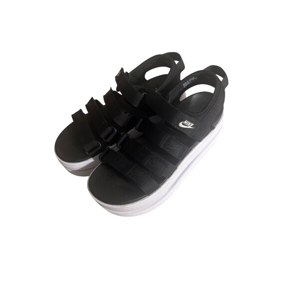 Nike Womens Icon Classic Sandals Size 7 Black & White - Picture 1 of 7